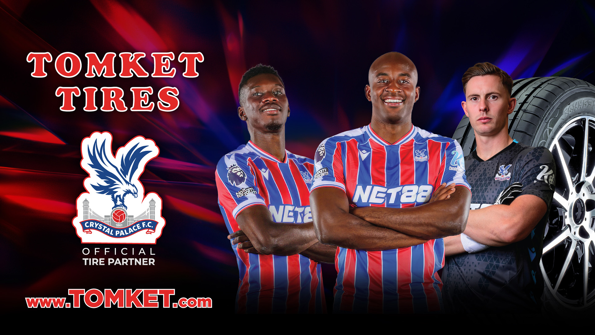 TOMKET Tires, socio oficial de neumáticos de Crystal Palace FC