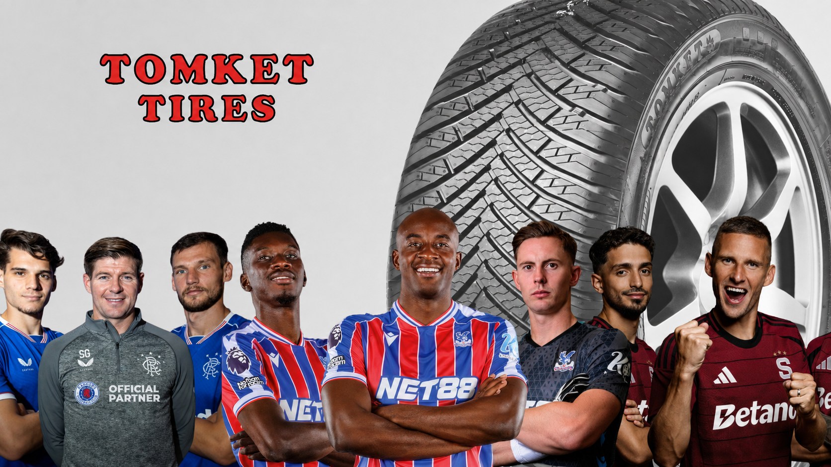 TOMKET Tires, socio oficial de neumáticos de Rangers F.C., Crystal Palace and AC Sparta Praha